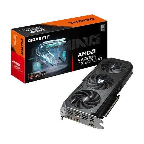 Placa de Video GIGABYTE AMD Radeon RX 9060XT GAMING OC 8GB