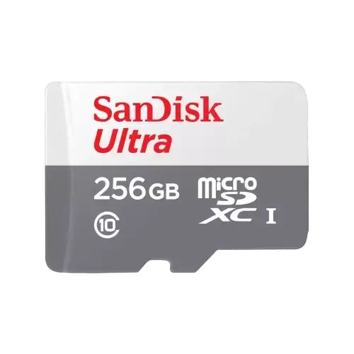 Tarjeta de Memoria SANDISK Ultra MicroSDXC 256GB UHS-I U1 V10 c/adap