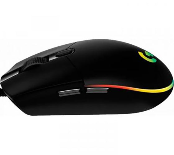 Mouse Gaming con Cable Logitech G203 LIGHTSYNC RGB 8000 DPI Negro