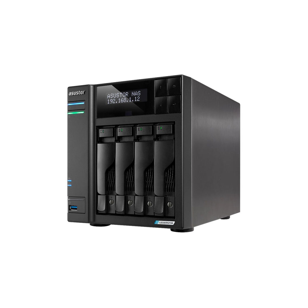 Asustor Lockerstor 4 Gen2 AS6704T – NAS Tower 4 Bahías 3.5"/2.5" Alto Rendimiento