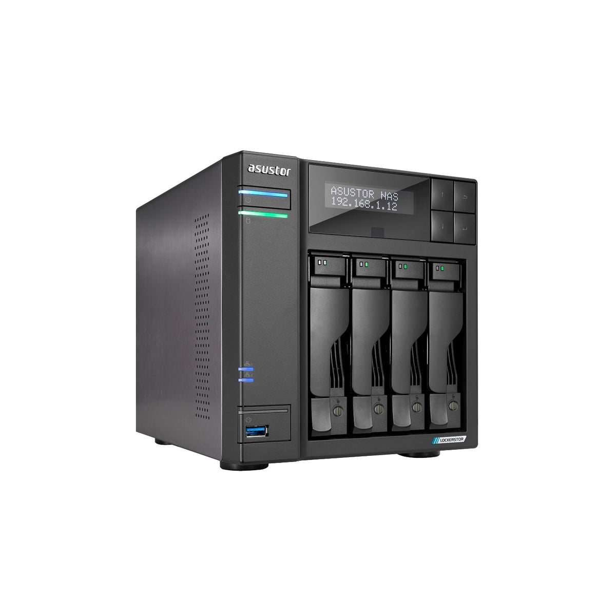 Asustor Lockerstor 4 Gen2 AS6704T – NAS Tower 4 Bahías 3.5"/2.5" Alto Rendimiento