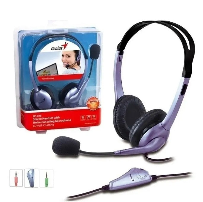 Genius HS-04S – Auricular con Micrófono 3.5mm Azul