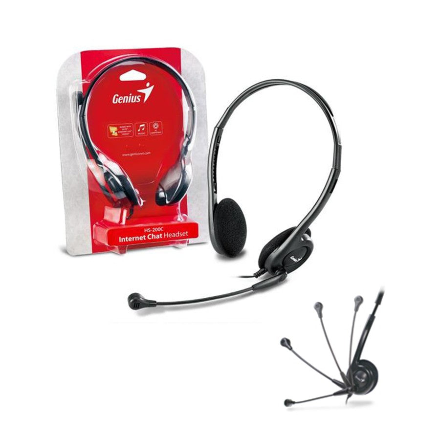 Genius HS-200C – Auricular con Micrófono 3.5mm Gris