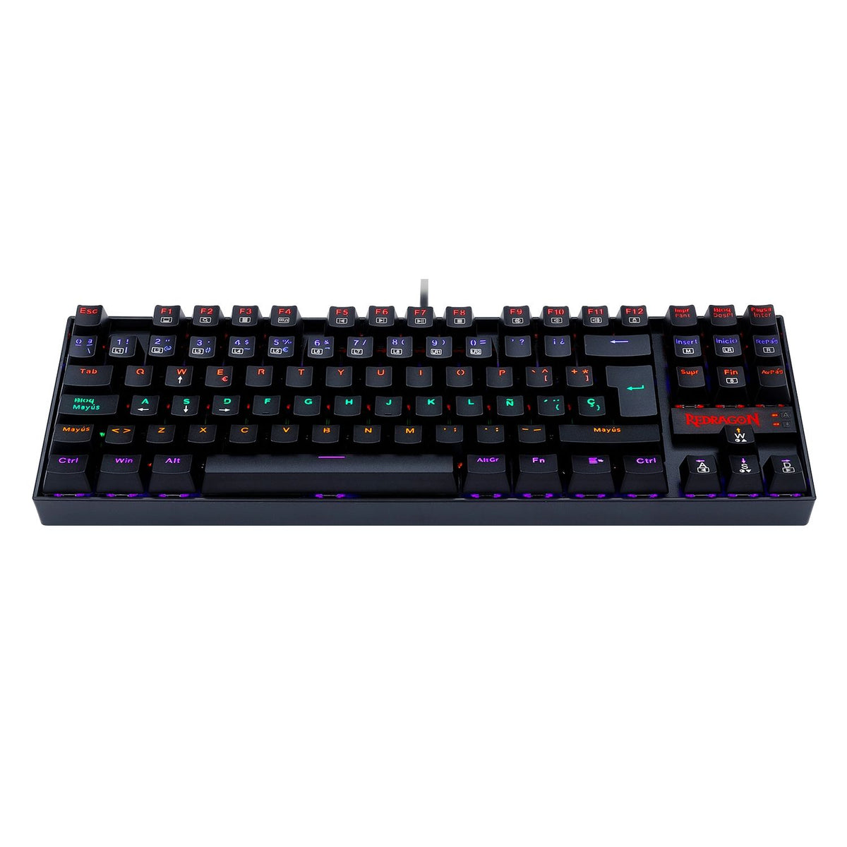 Teclado Gaming Redragon Kumara 2 K552 RGB Rainbow Negro