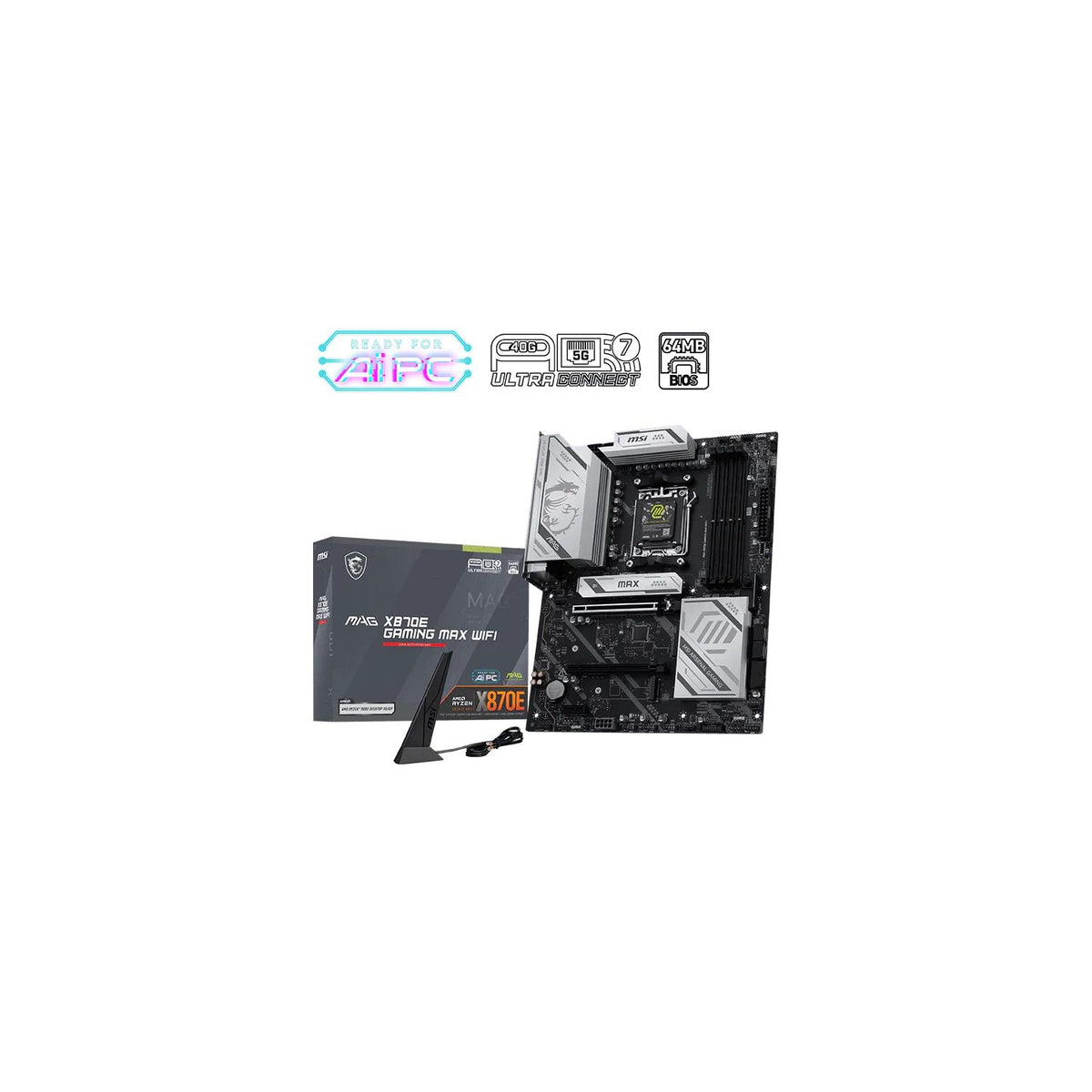 Motherboard MSI MAG X870E Gaming Max WiFi AM5 DDR5 | AMD Ryzen 9000/8000/7000 | OC