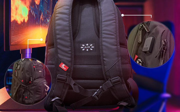 Mochila Xtech Battlestash Gamer 17" Negra