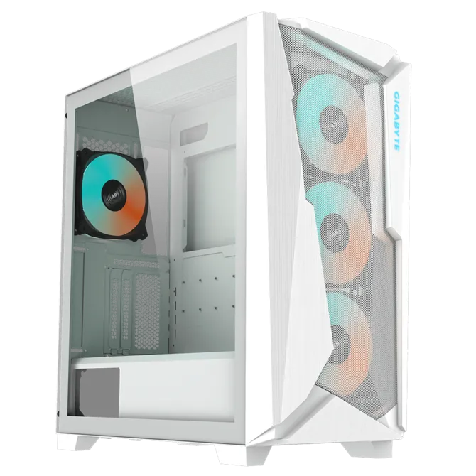 Gabinete Gamer Gigabyte GB-C301GW Blanco ARGB Fan X 4 (sin fuente)