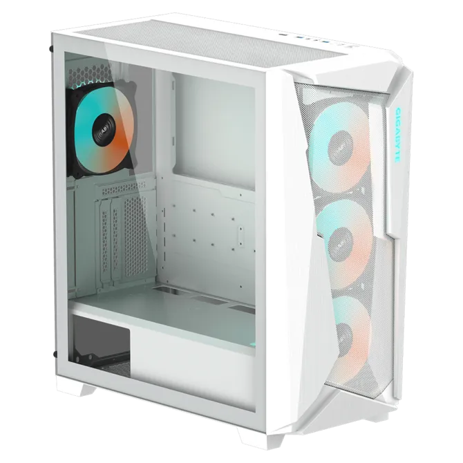 Gabinete Gamer Gigabyte GB-C301GW Blanco ARGB Fan X 4 (sin fuente)
