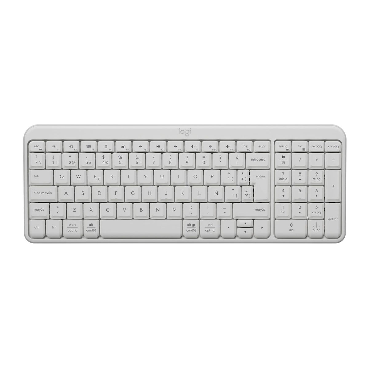 Teclado Bluetooth Logitech K250 Blanco