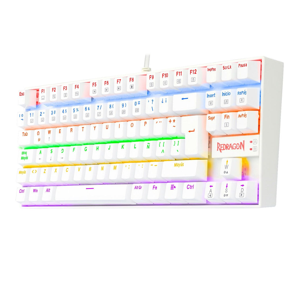 Teclado Mecánico Redragon Kumara 2 K552 Rainbow Blanco