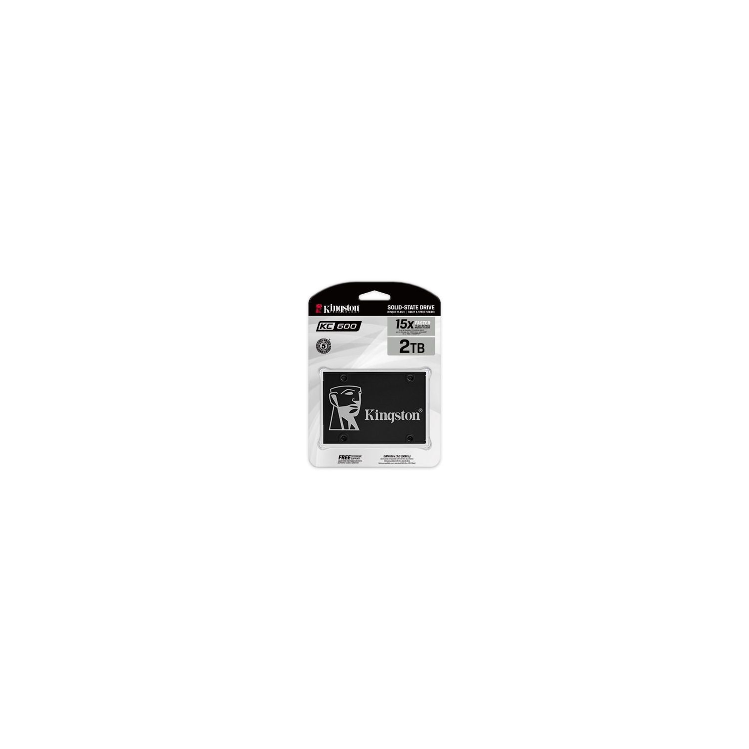Disco Interno SSD Kingston KC600 2TB 2.5" SATA III 550MB/s