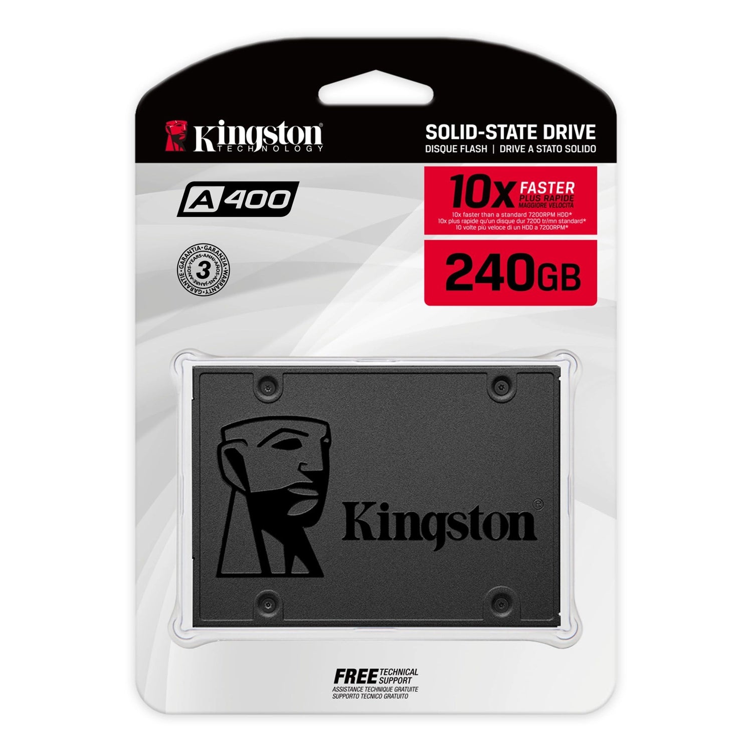 Disco Interno SSD Kingston A400 240GB 2.5" SATA III 500MB/s