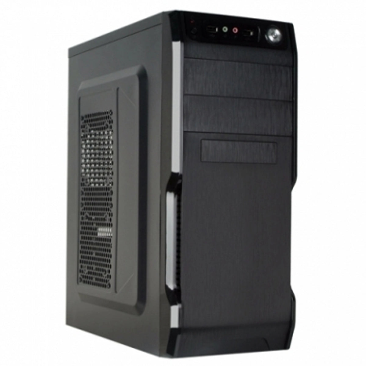 Gabinete CROMAX 2801 Kit Teclado y Mouse Mid Tower c/Fuente 600W Negro