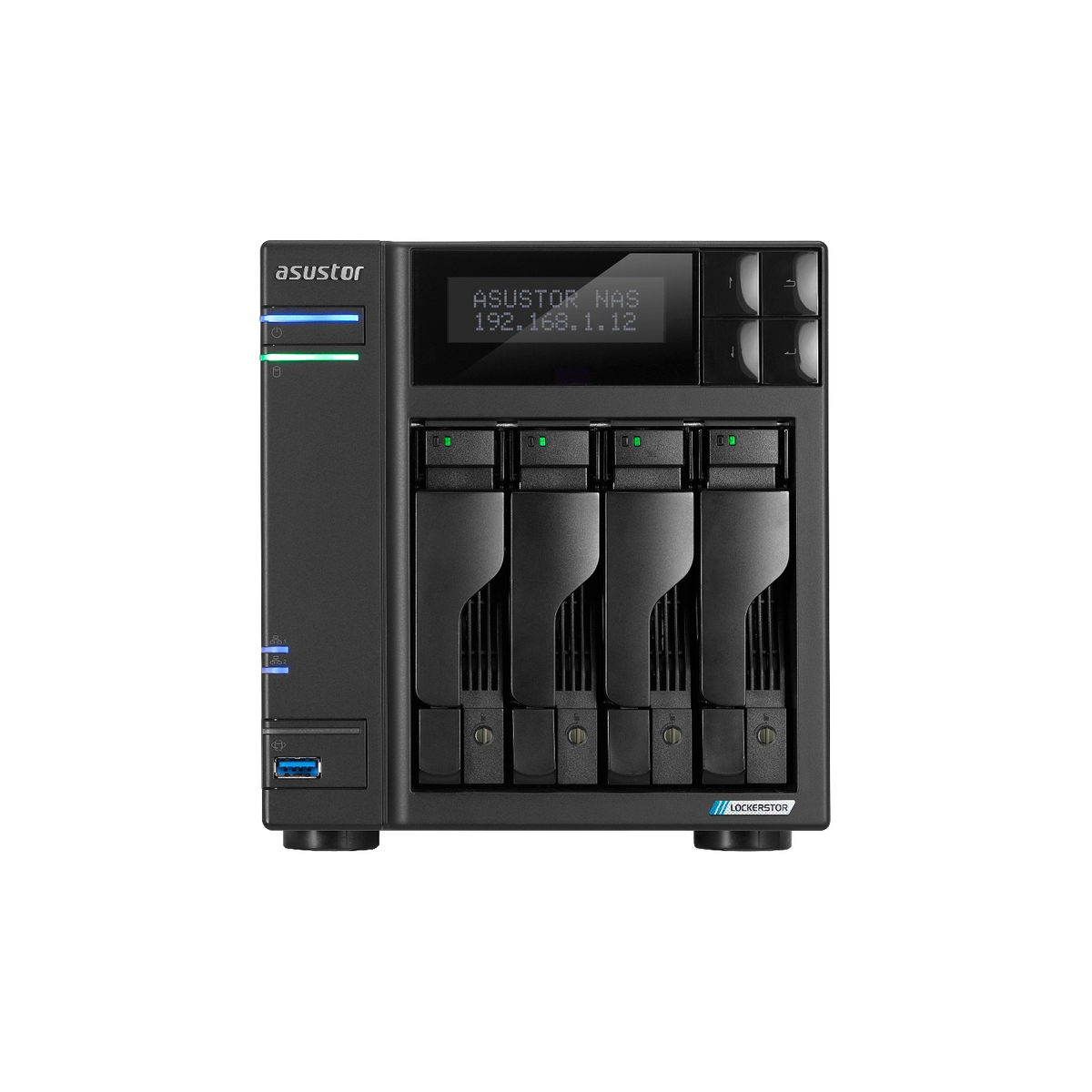 Asustor Lockerstor 4 Gen2 AS6704T – NAS Tower 4 Bahías 3.5"/2.5" Alto Rendimiento