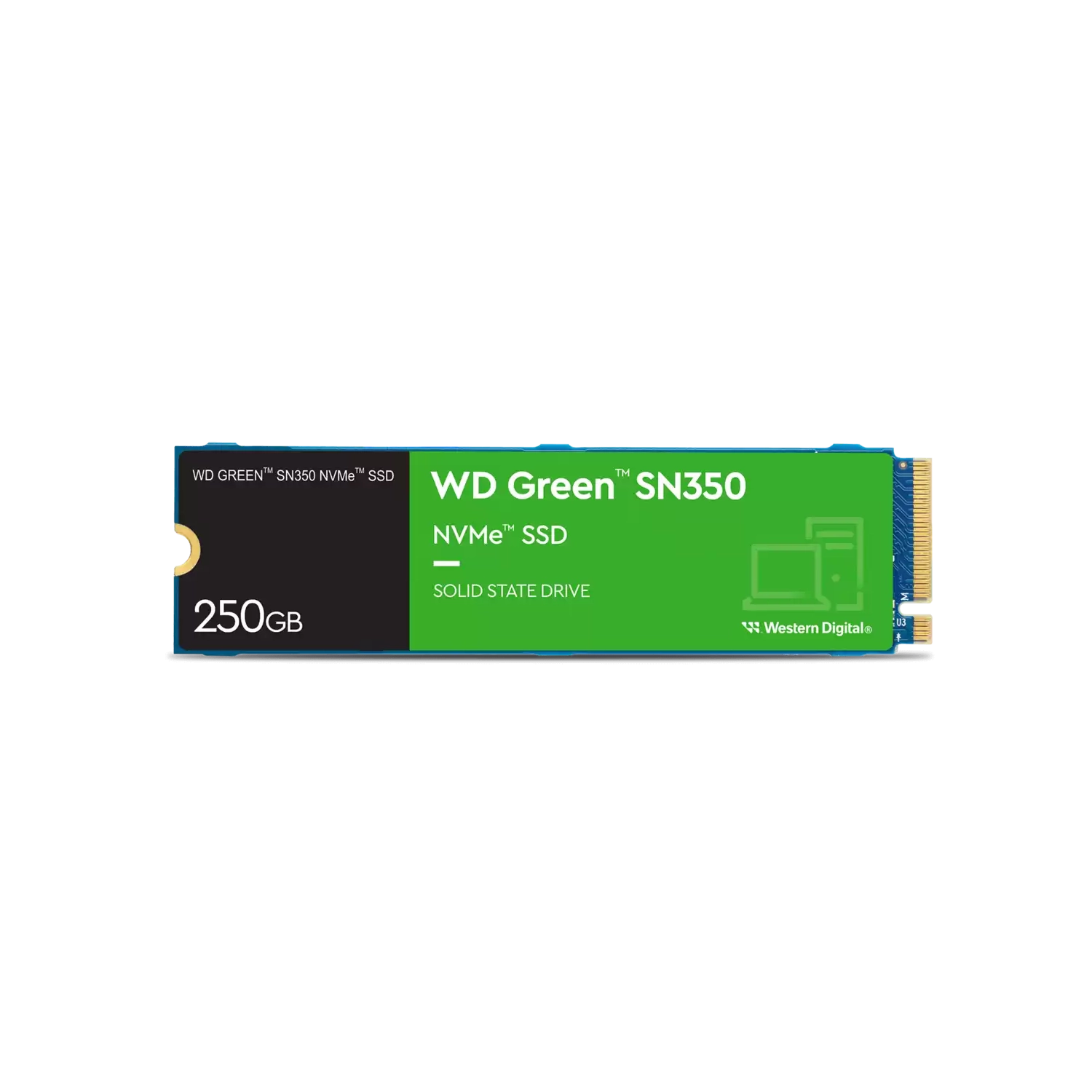 SSD WD Green SN350 250GB M.2 2280 NVMe PCIe 3.0 2400MB/s - Disco Interno