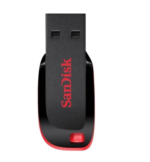 Pen Drive SANDISK Cruzer Blade 64GB USB 2.0 Tipo A Negro