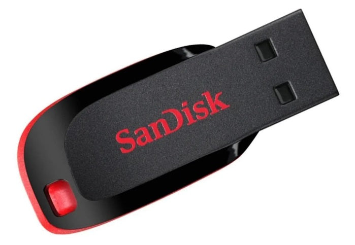 Pen Drive SANDISK Cruzer Blade 64GB USB 2.0 Tipo A Negro