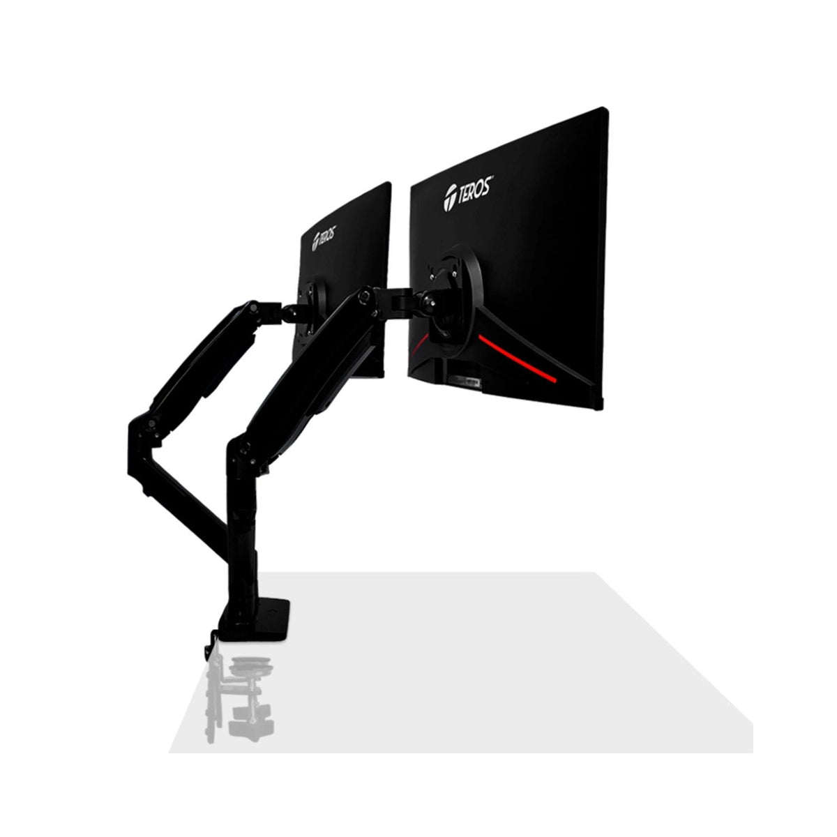 Soporte Doble Articulado para Monitores Teros TE-7114 de 22 a 32 Pulgadas