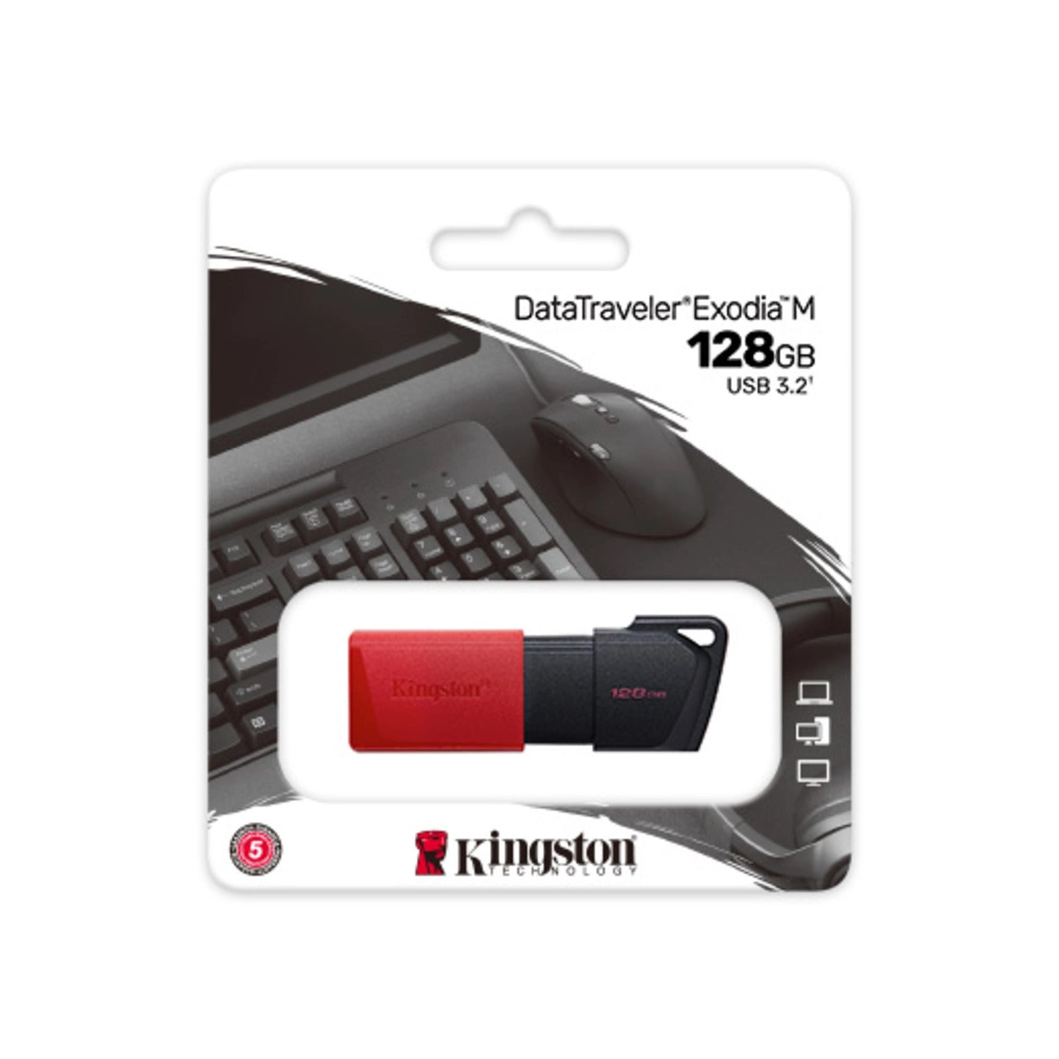 Pen Drive KINGSTON Exodia M 128GB USB 3.2 Gen 1 Tipo A Negro